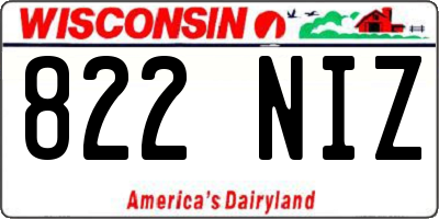WI license plate 822NIZ