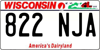 WI license plate 822NJA