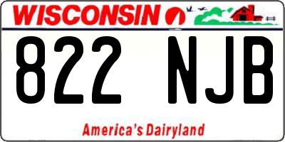 WI license plate 822NJB