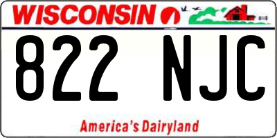 WI license plate 822NJC