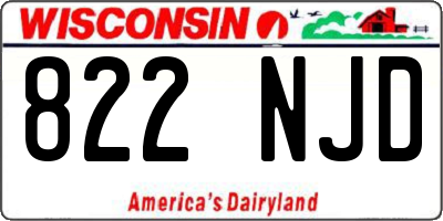 WI license plate 822NJD