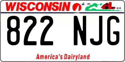 WI license plate 822NJG