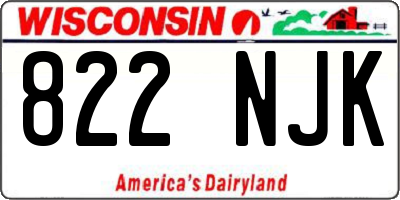 WI license plate 822NJK