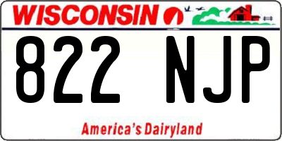 WI license plate 822NJP