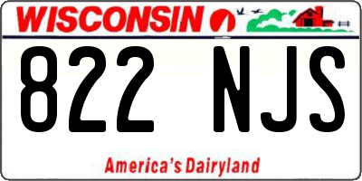 WI license plate 822NJS