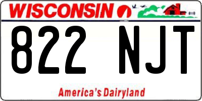 WI license plate 822NJT