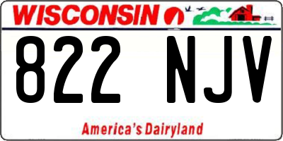 WI license plate 822NJV