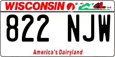 WI license plate 822NJW