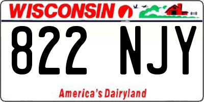 WI license plate 822NJY
