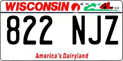 WI license plate 822NJZ