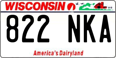 WI license plate 822NKA