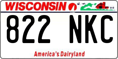 WI license plate 822NKC