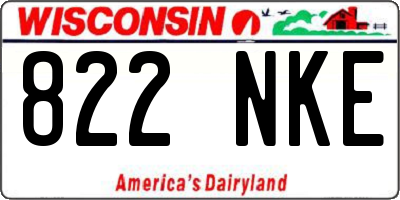 WI license plate 822NKE