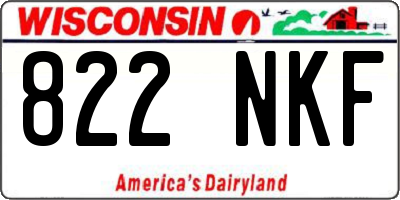 WI license plate 822NKF