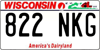 WI license plate 822NKG
