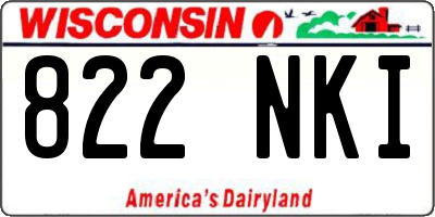 WI license plate 822NKI