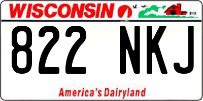WI license plate 822NKJ