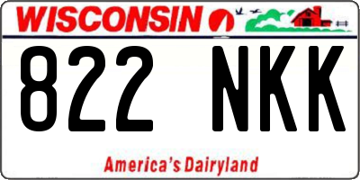 WI license plate 822NKK
