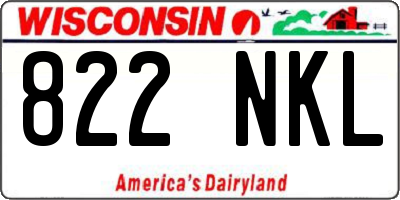 WI license plate 822NKL