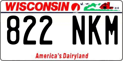 WI license plate 822NKM