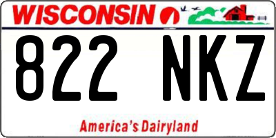 WI license plate 822NKZ