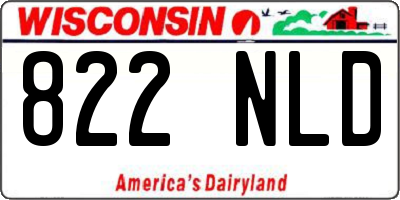 WI license plate 822NLD