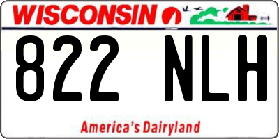 WI license plate 822NLH
