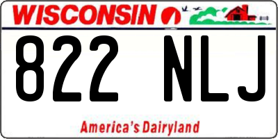 WI license plate 822NLJ