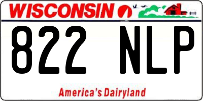 WI license plate 822NLP