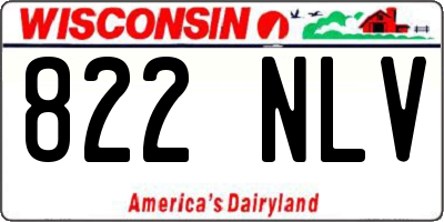 WI license plate 822NLV