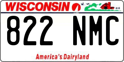 WI license plate 822NMC