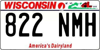 WI license plate 822NMH