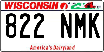 WI license plate 822NMK