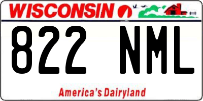 WI license plate 822NML