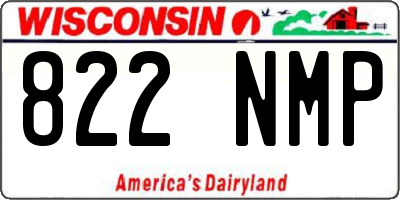 WI license plate 822NMP
