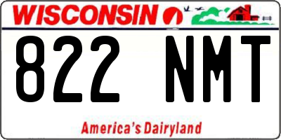 WI license plate 822NMT
