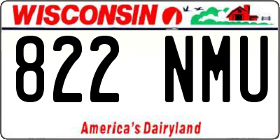 WI license plate 822NMU