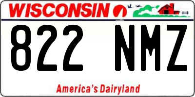 WI license plate 822NMZ