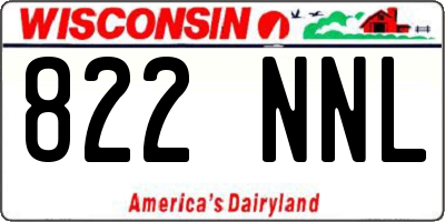 WI license plate 822NNL