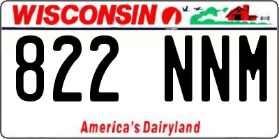 WI license plate 822NNM