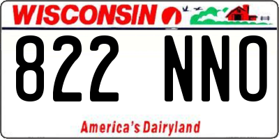 WI license plate 822NNO