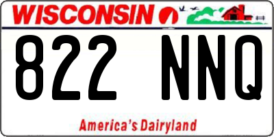 WI license plate 822NNQ