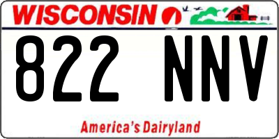 WI license plate 822NNV