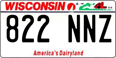 WI license plate 822NNZ