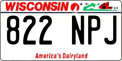 WI license plate 822NPJ