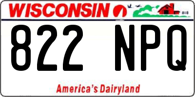 WI license plate 822NPQ