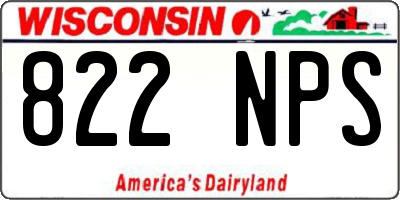 WI license plate 822NPS