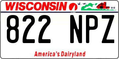 WI license plate 822NPZ