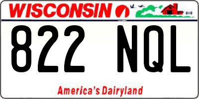 WI license plate 822NQL
