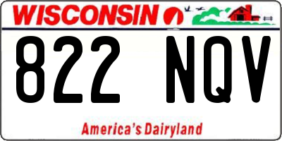 WI license plate 822NQV